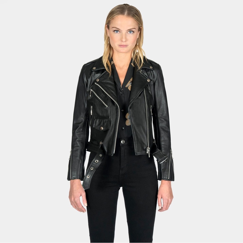 Straight To Hell COMMANDO – BLACK AND NICKEL LEATHER JACKET